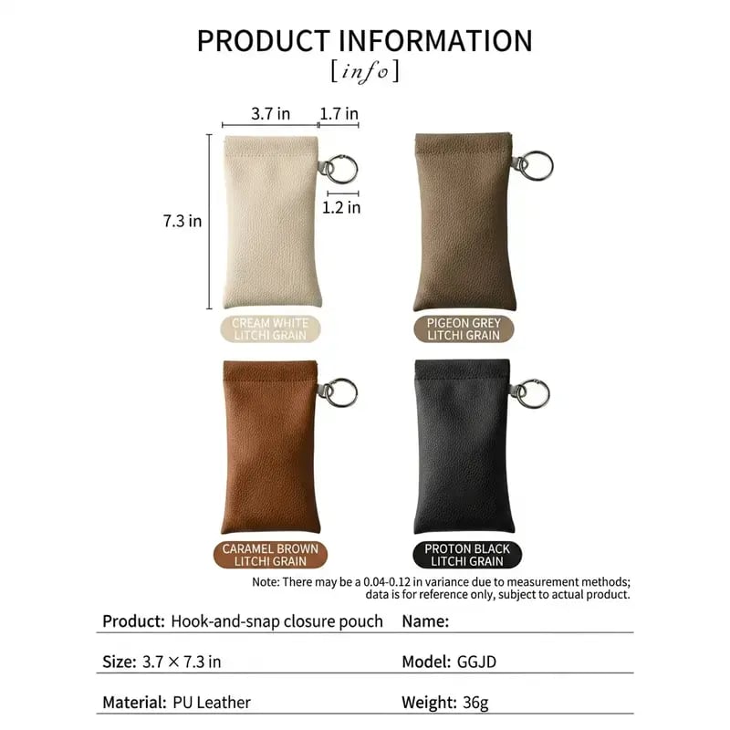 🕶️ Soft PU Leather Sunglasses Case – Protective Eyeglasses Pouch with Elastic Opening