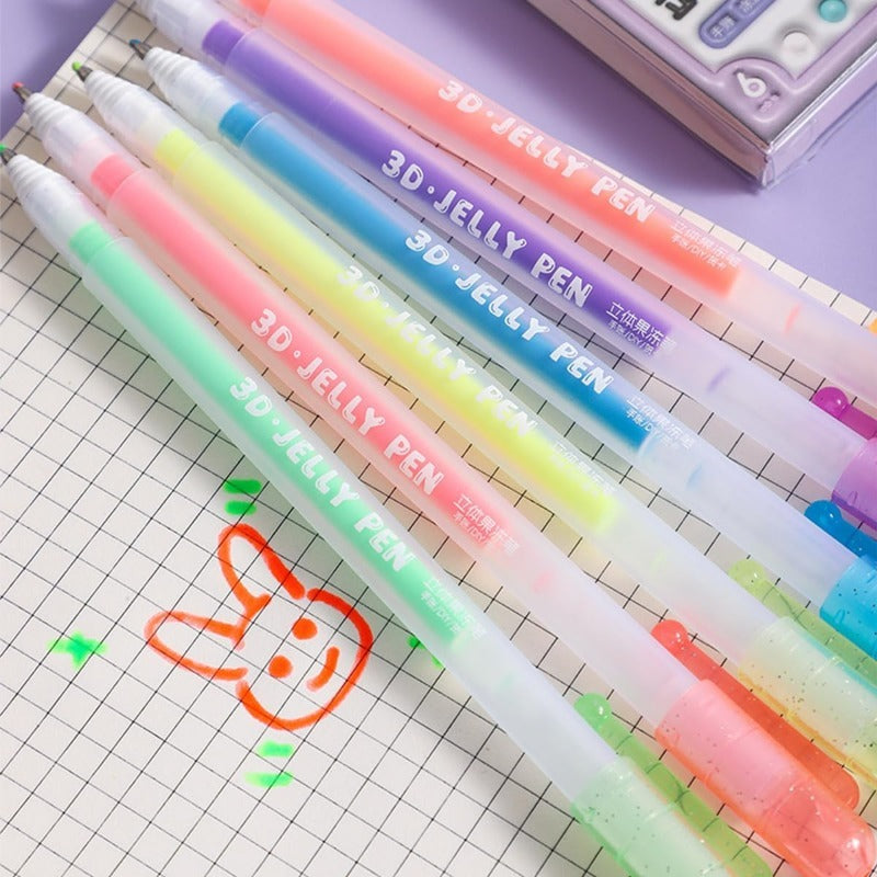 ✨ Vibrant 3D Raised Ink Pens – Create Bold, Textured Designs