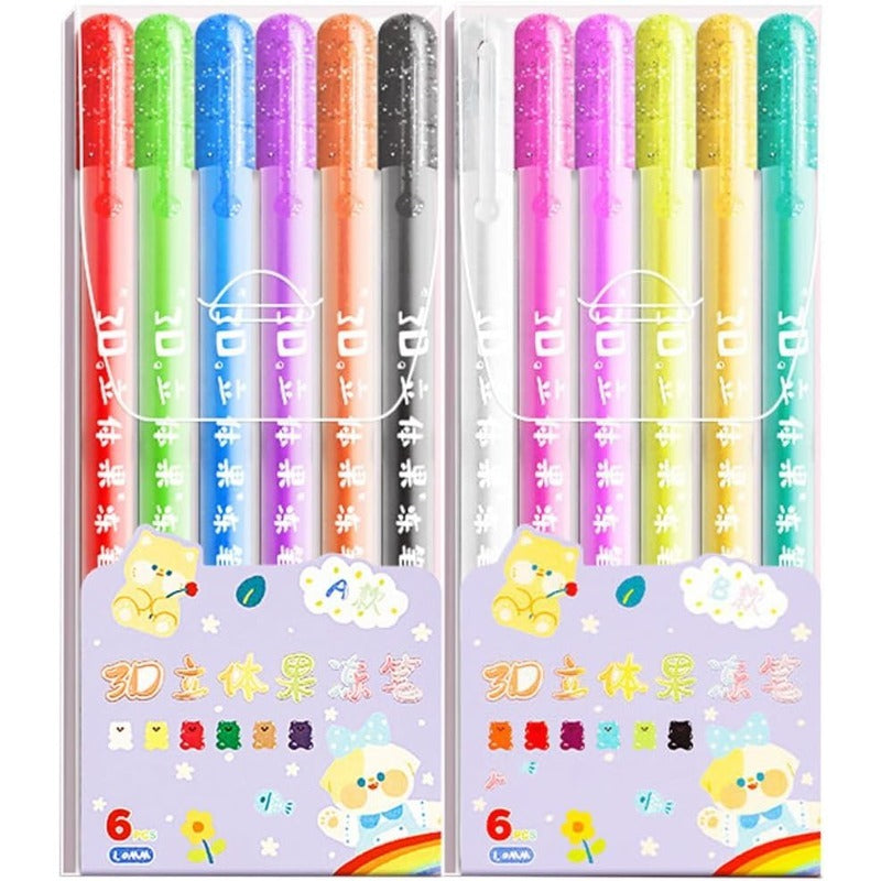 ✨ Vibrant 3D Raised Ink Pens – Create Bold, Textured Designs