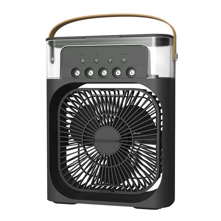 ❄️ 3-in-1 Portable Humidifying Spray Fan | Mini Cooling Fan with Mist Humidifier & LED Light for Home, Office & Travel