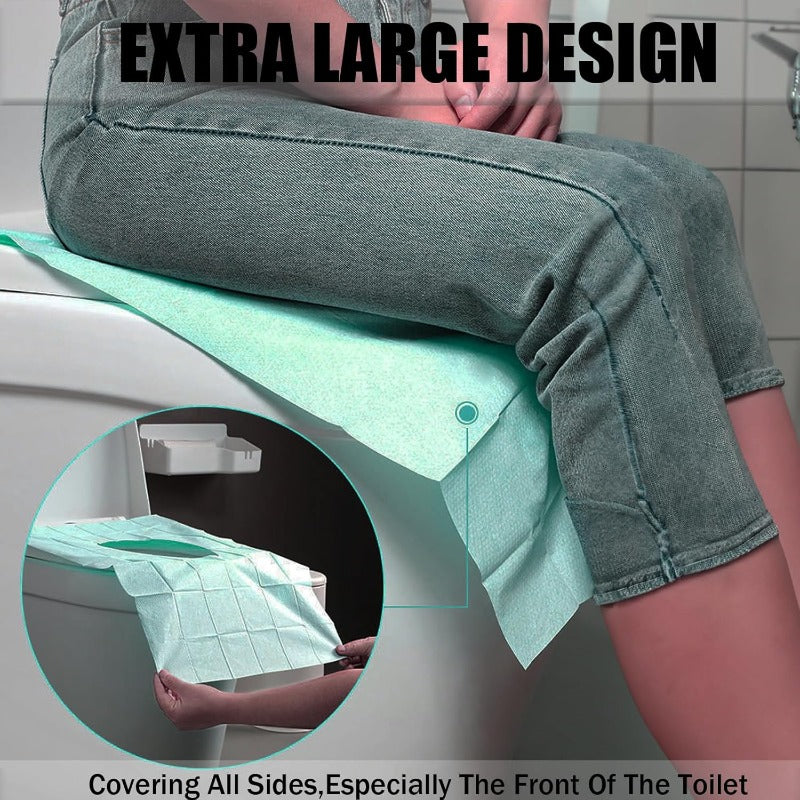 🚽 Non-Slip Disposable Toilet Seat Covers – Hygienic Protection for Home & Travel
