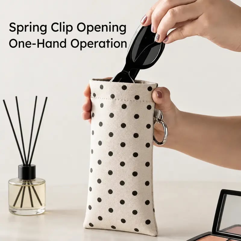 🕶️ Soft PU Leather Sunglasses Case – Protective Eyeglasses Pouch with Elastic Opening