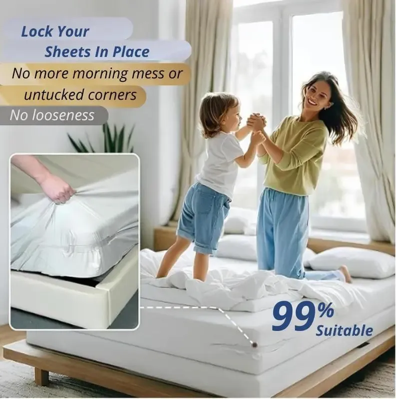 🛏️ 4-Pack Heavy-Duty Bed Sheet Clips – Secure Mattress Corner Holders for a Snug, Stay-Put Fit