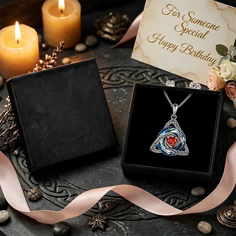 💖 Birthstone Celtic Knot Necklace for Women – A Meaningful Gift She’ll Cherish