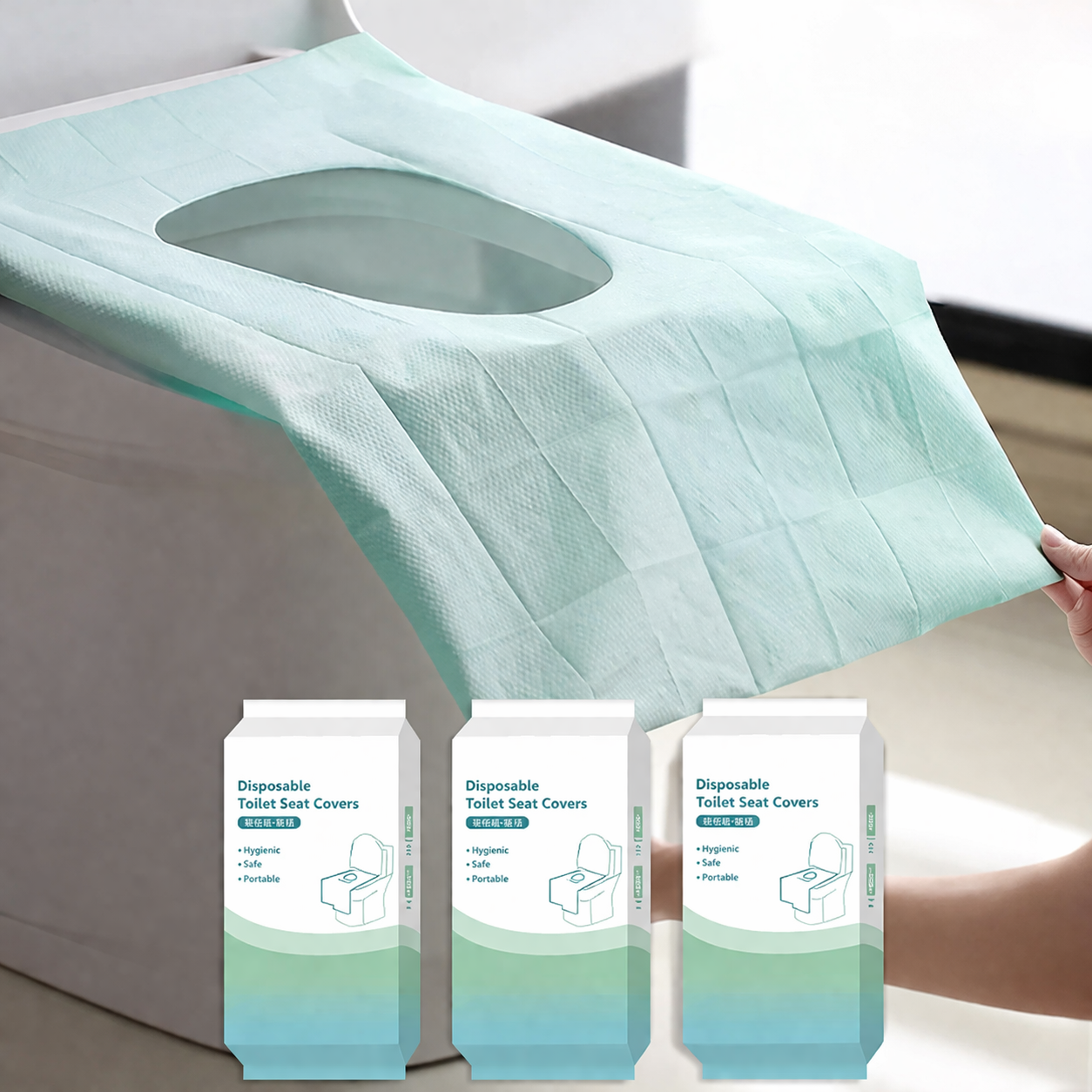 🚽 Non-Slip Disposable Toilet Seat Covers – Hygienic Protection for Home & Travel