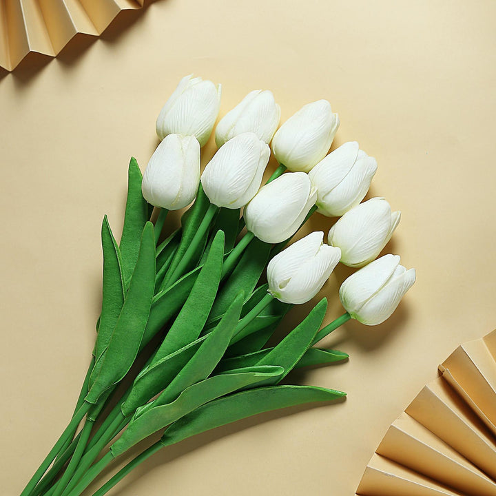 🌷 Real Touch Faux Tulip Bouquet – Lifelike Artificial Tulips for Elegant Home & Garden Décor