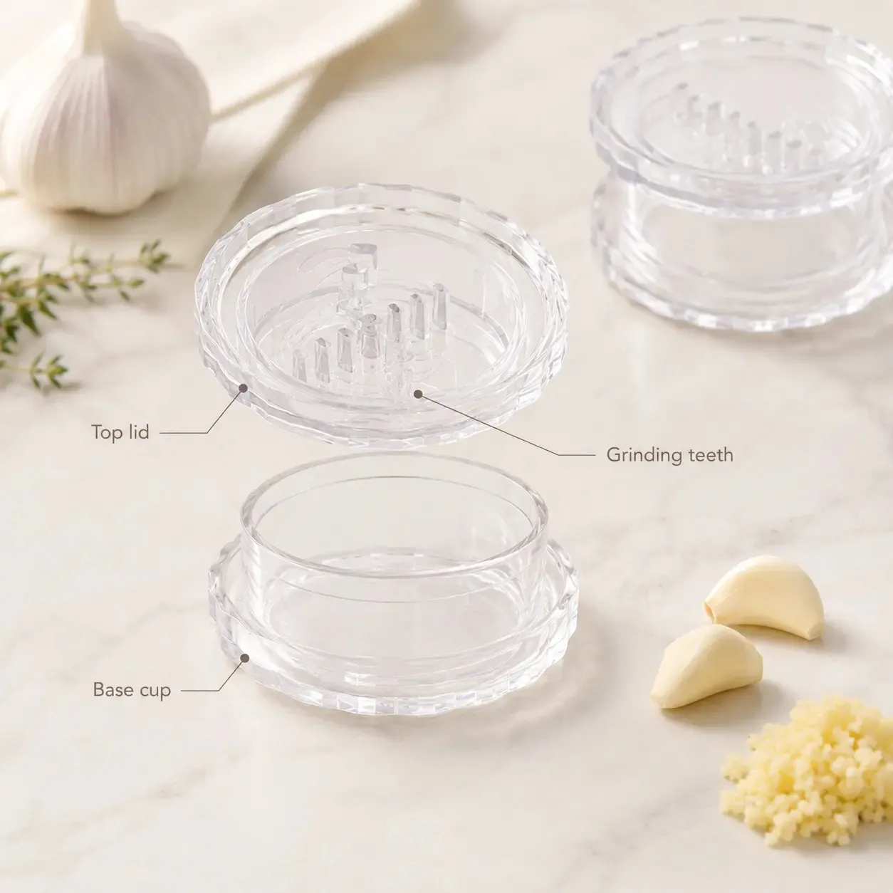2PCS Manual Garlic & Ginger Chopper – Handheld Food Mincer for Quick Meal Prep | Buy 1, Get 1 FREE