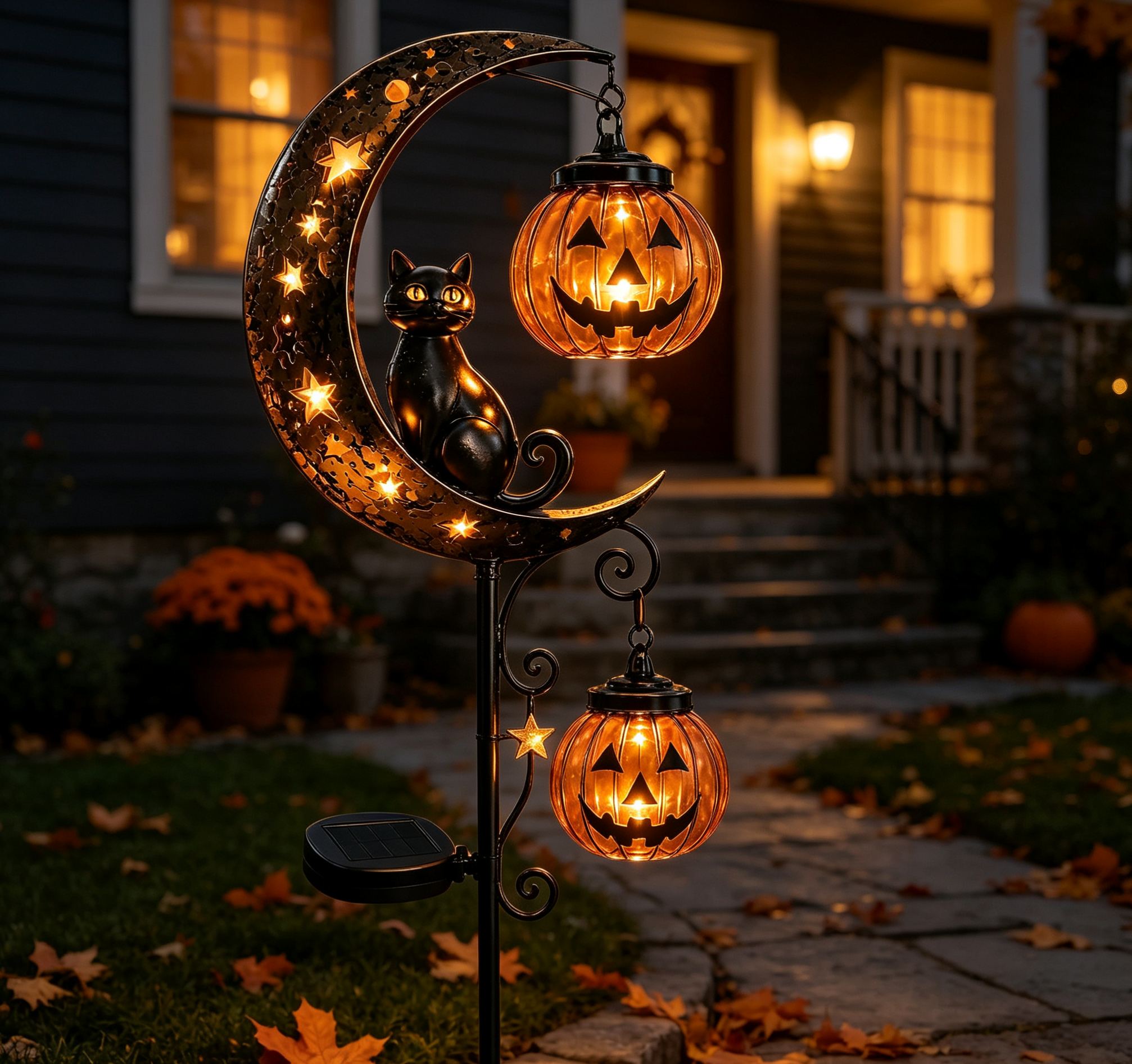 🎃 Halloween Early Bird Sale | 49% OFF Pumpkin Moon Garden Stake Light