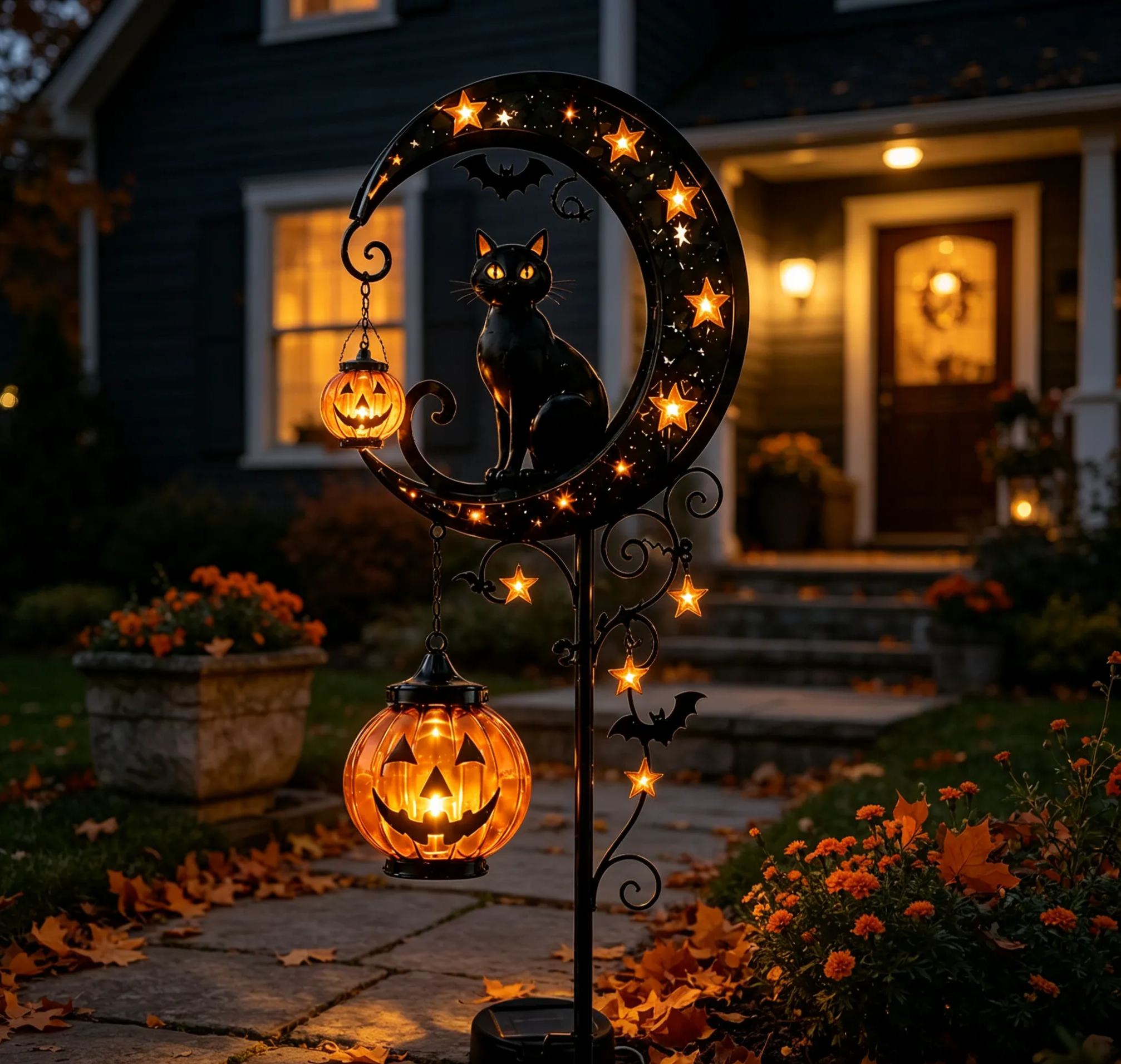🎃 Halloween Early Bird Sale | 49% OFF Pumpkin Moon Garden Stake Light