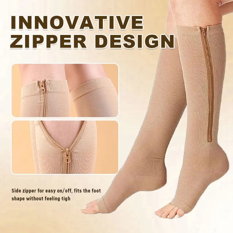 Easy-On Zipper Compression Socks