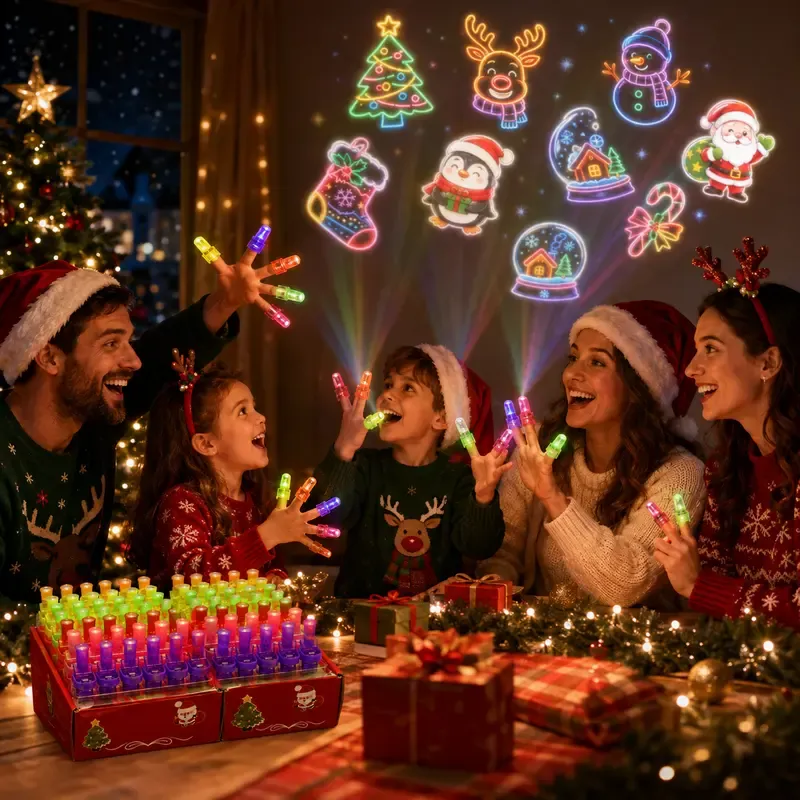 🎃 Spooky Pattern Finger Projector Lights (36 Pcs)
