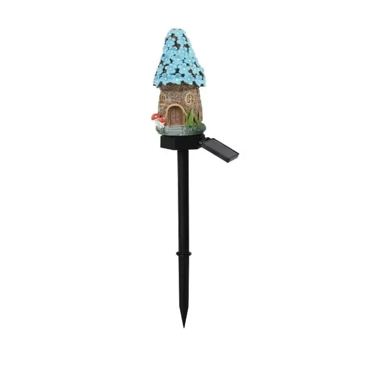 Solar Fairy-Tale Mushroom Cottage Garden Light