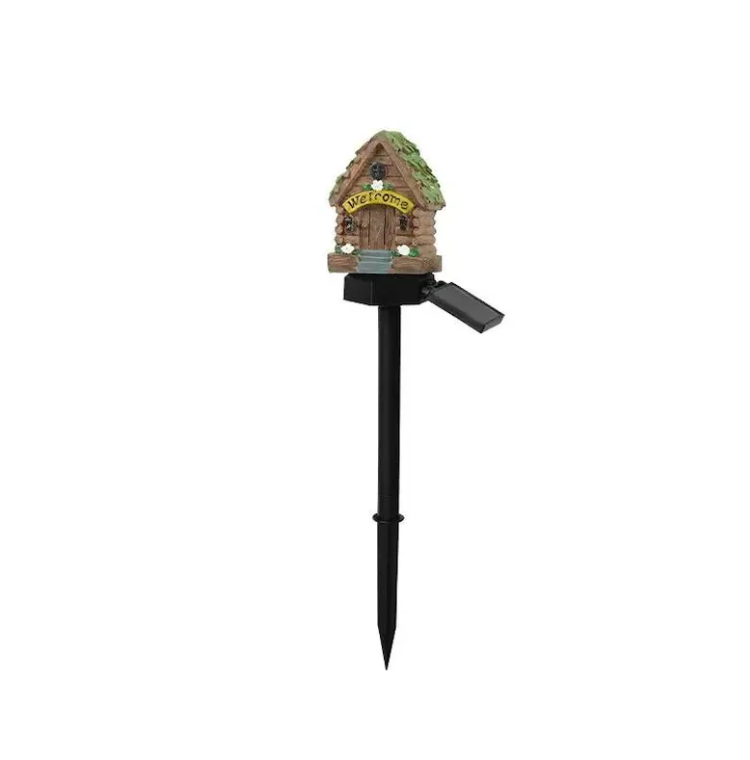 Solar Fairy-Tale Mushroom Cottage Garden Light