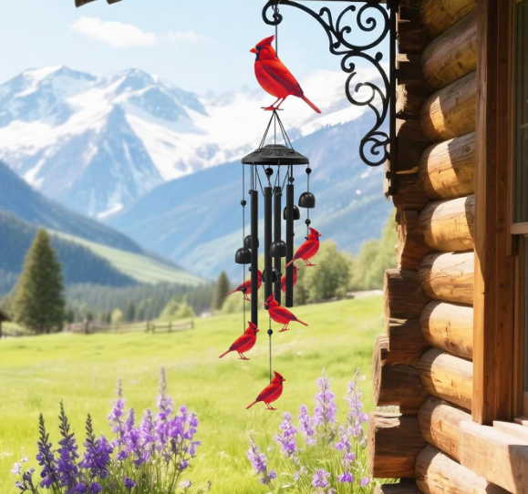 🔥Last Day 60% OFF🔥-🐦Vintage Colorful Hummingbird Wind Chime with Metal Tubes and Bells