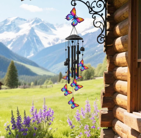 🔥Last Day 60% OFF🔥-🐦Vintage Colorful Hummingbird Wind Chime with Metal Tubes and Bells