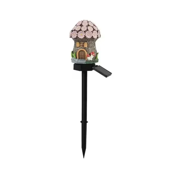 Solar Fairy-Tale Mushroom Cottage Garden Light