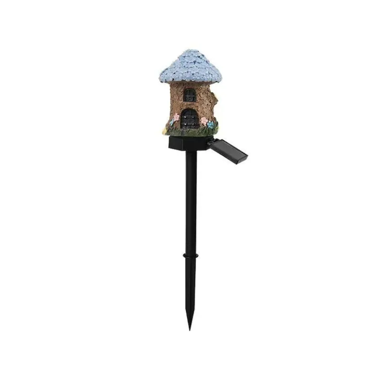 Solar Fairy-Tale Mushroom Cottage Garden Light