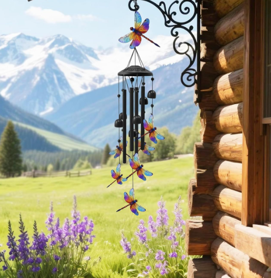 🔥Last Day 60% OFF🔥-🐦Vintage Colorful Hummingbird Wind Chime with Metal Tubes and Bells