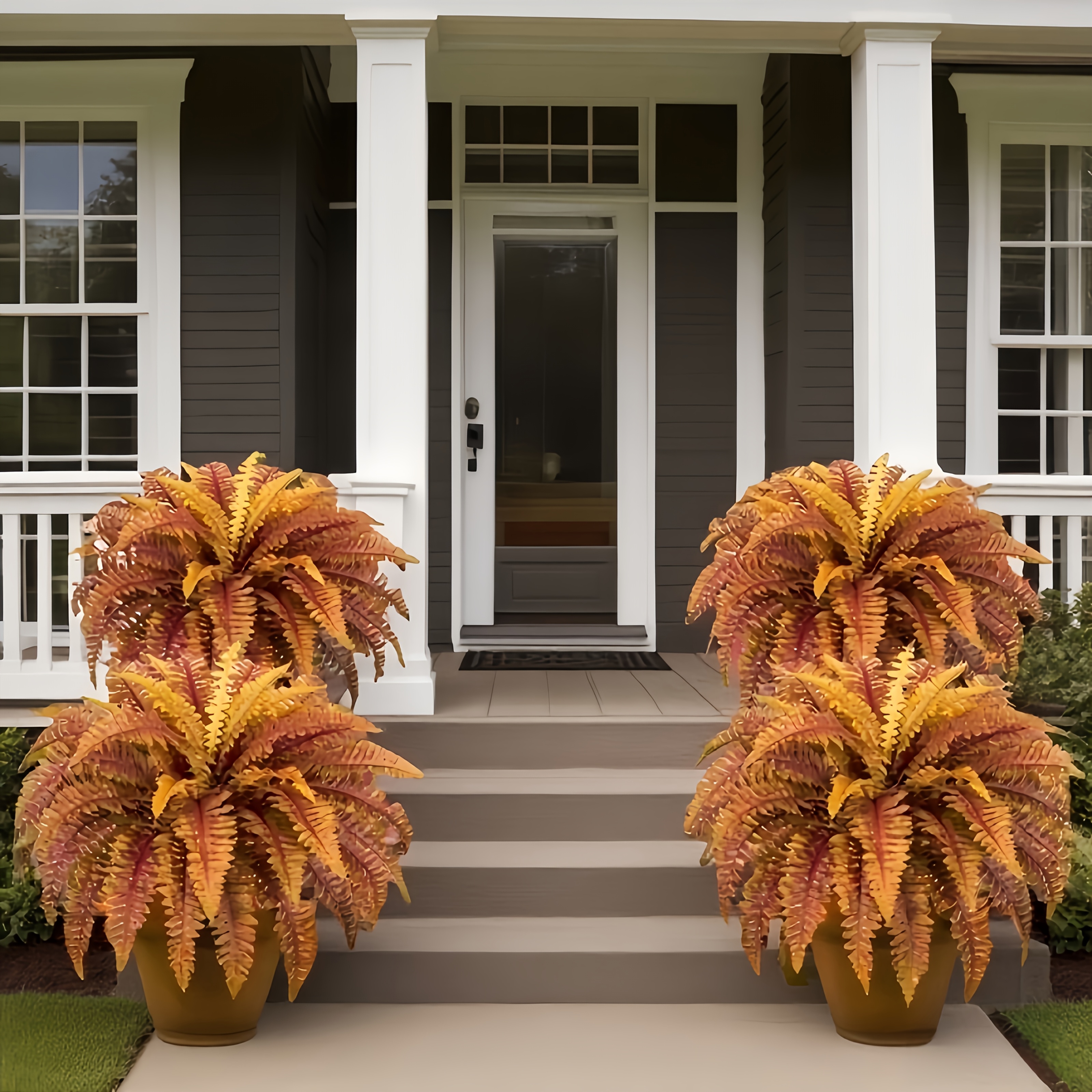 🔥$9.98Only🍂UV Resistant Lifelike Artificial Autumn-toned Boston Fern🍁