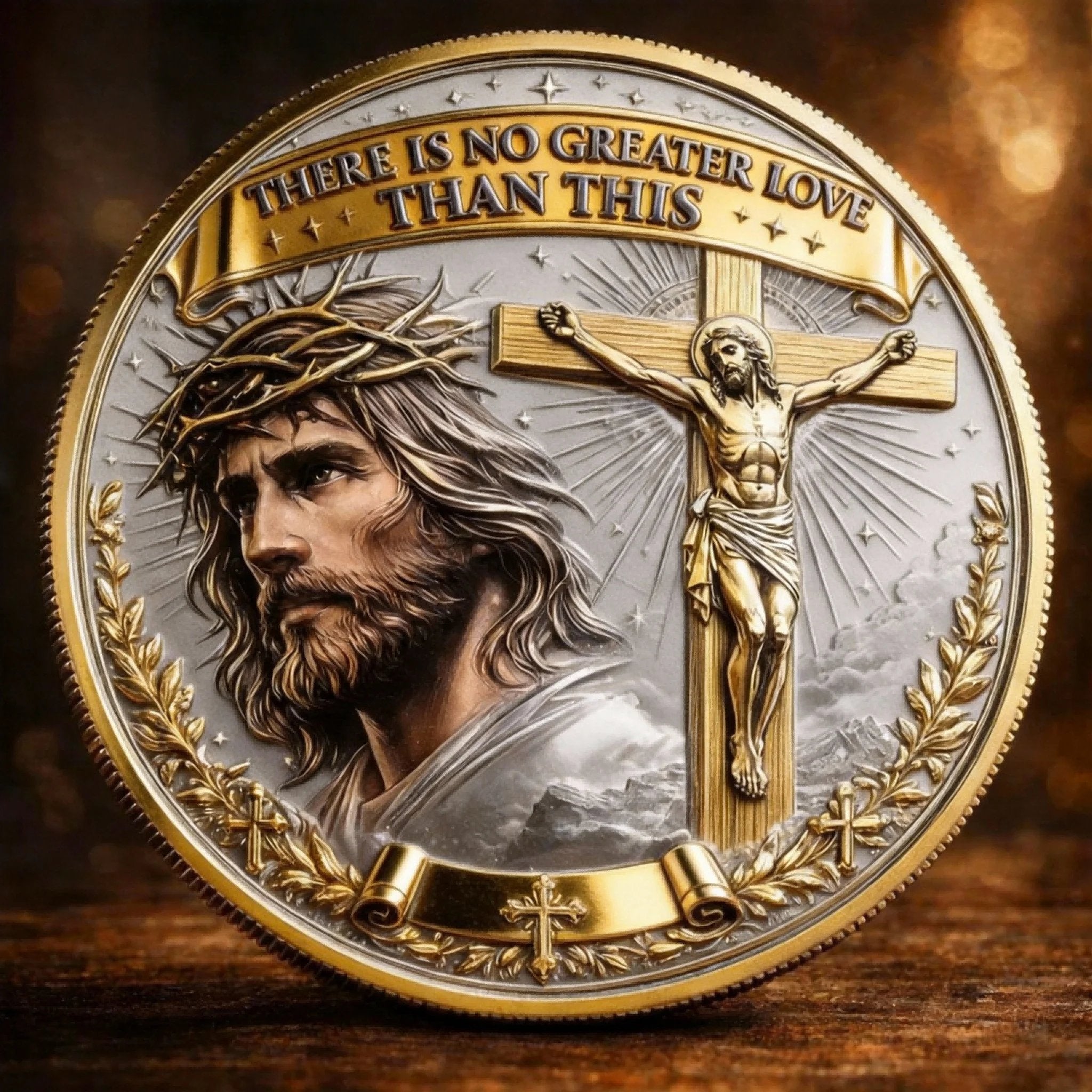 ✝️ “No Greater Love” Resurrection Coin — A Special Christian Gift of Faith & Love ❤️