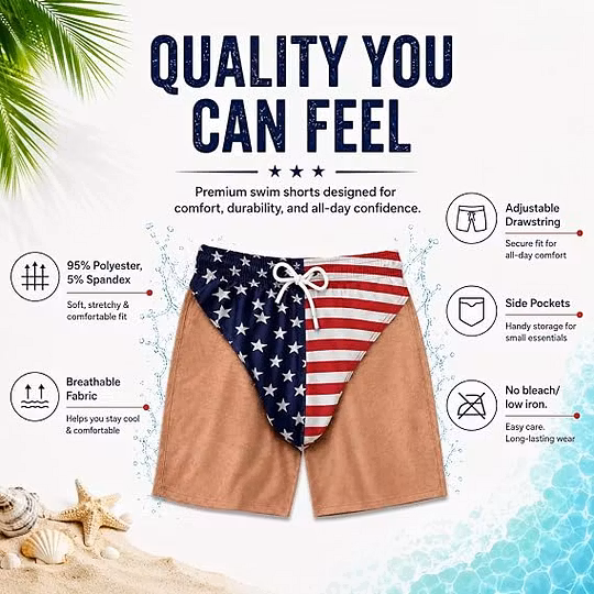 🇺🇸 Stars, Stripes & Cheeky Vibes 🍑 Make Every Beach Day More Fun!