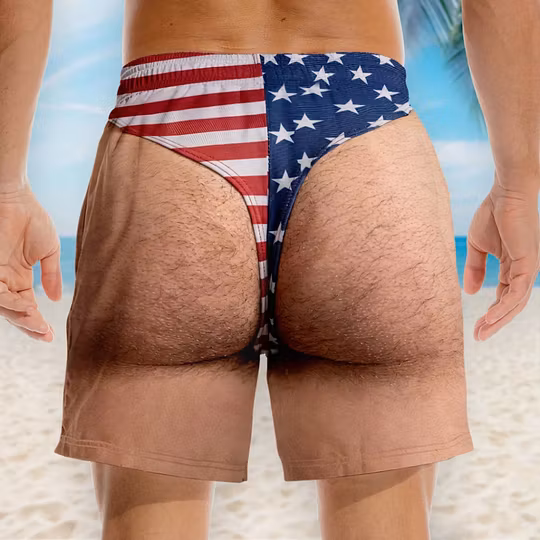 🇺🇸 Stars, Stripes & Cheeky Vibes 🍑 Make Every Beach Day More Fun!