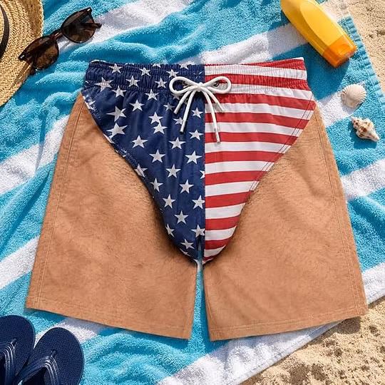 🇺🇸 Stars, Stripes & Cheeky Vibes 🍑 Make Every Beach Day More Fun!