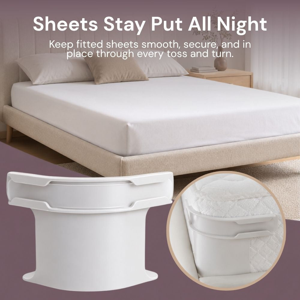 Bed Sheet Clips – 4 Pack | Keep Sheets Secure, Smooth & Slip-Free ✨