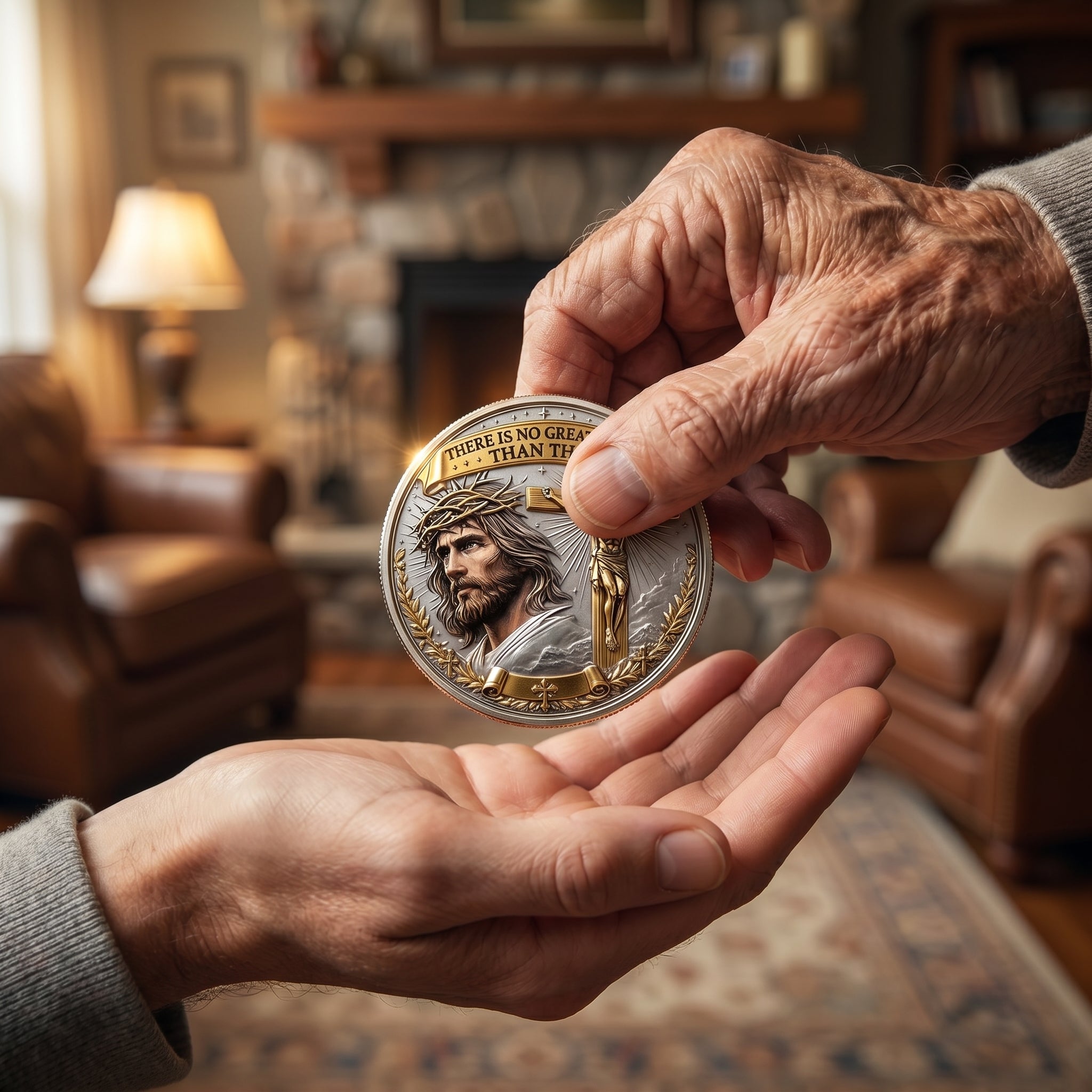 ✝️ “No Greater Love” Resurrection Coin — A Special Christian Gift of Faith & Love ❤️