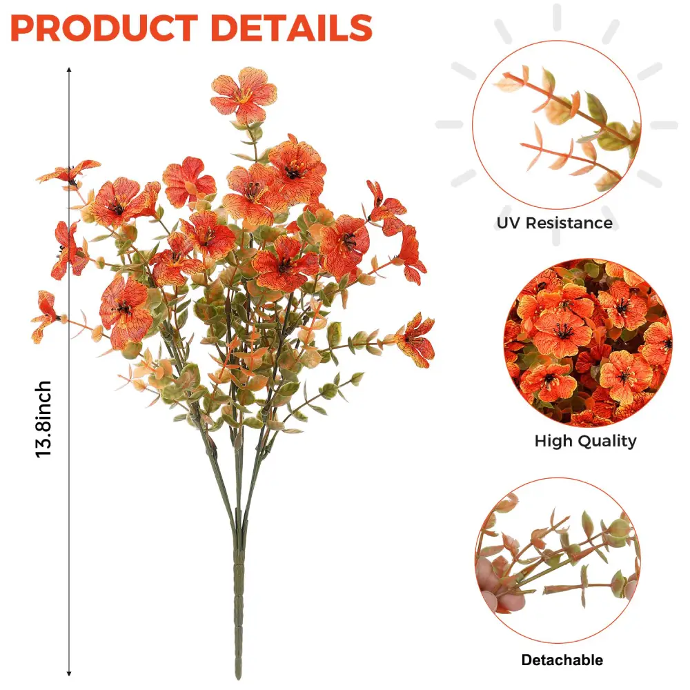 🌼Artificial Outdoor Fall Flowers - UV resistant, Waterproof, Windproof🍂