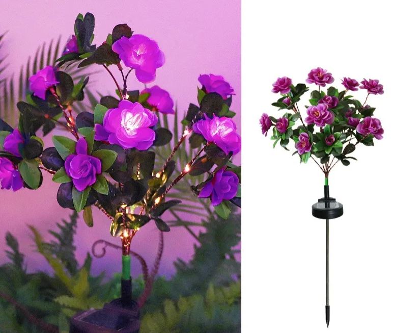 💐Limited-time 50% off⏰Simulation Azalea Flower Ground Stake Solar Light💐💡