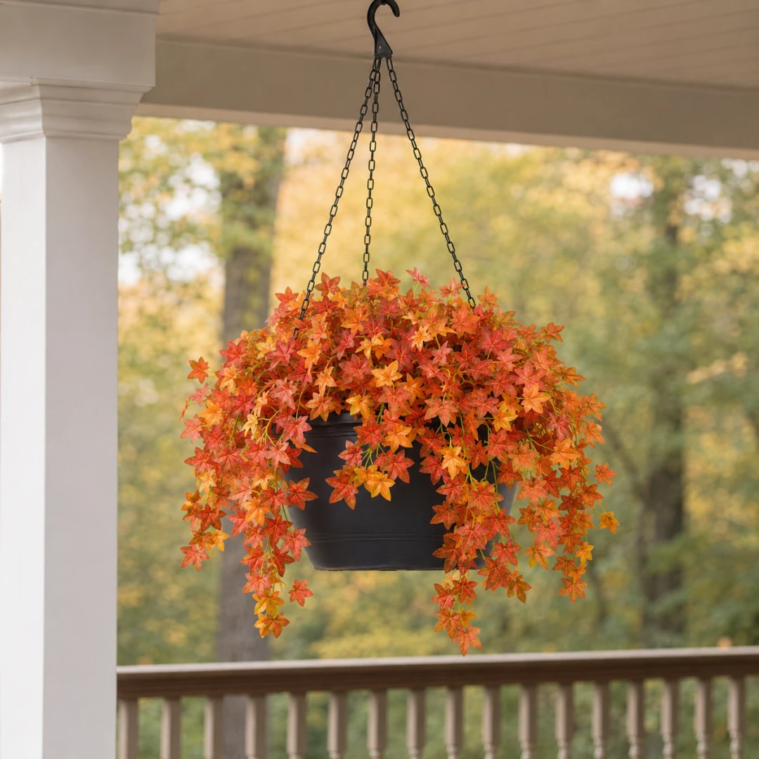 🔥🍂 Fall Special – 49% OFF!— Artificial Cascading Maple Leaf Bush for Fall Decor 🍁✨