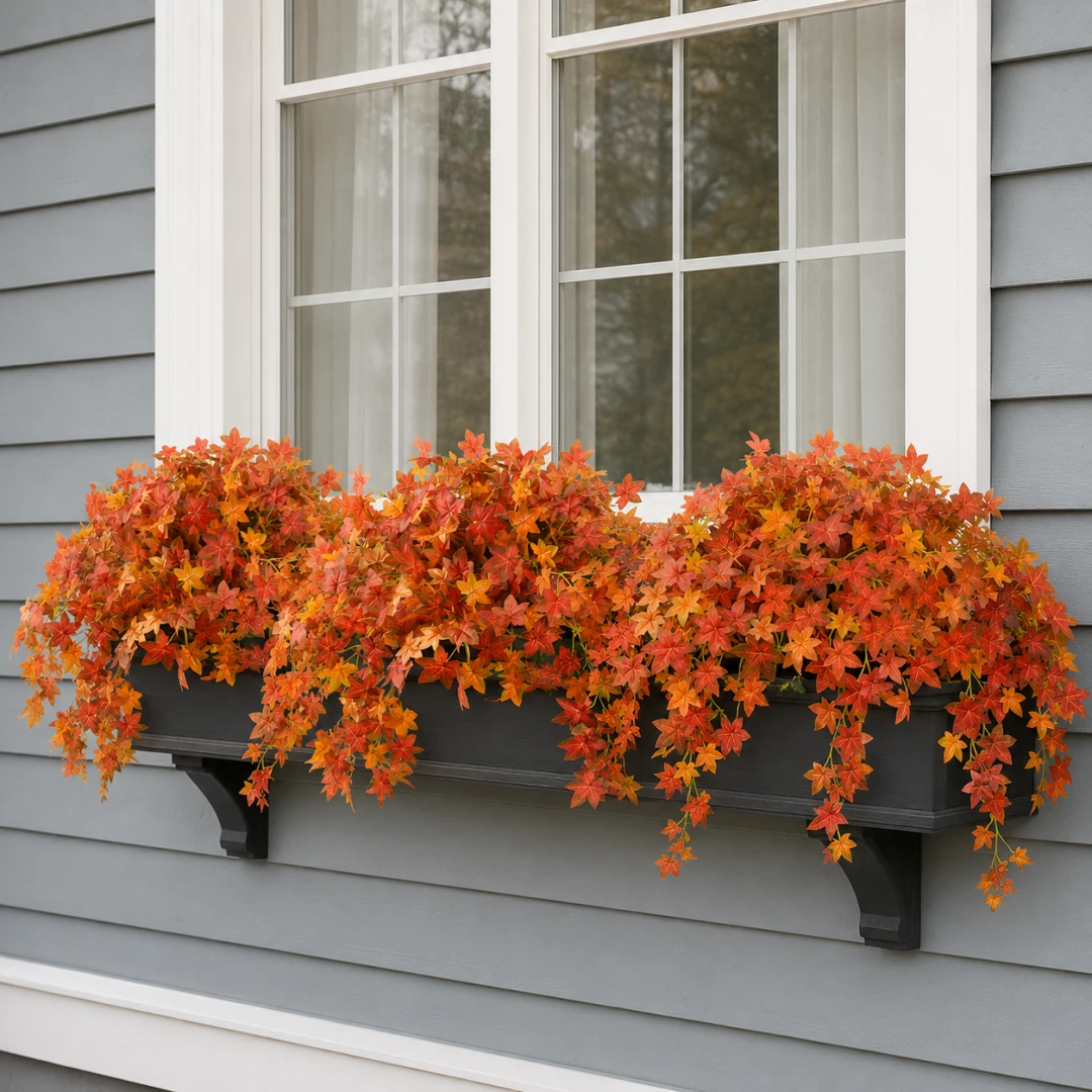 🔥🍂 Fall Special – 49% OFF!— Artificial Cascading Maple Leaf Bush for Fall Decor 🍁✨
