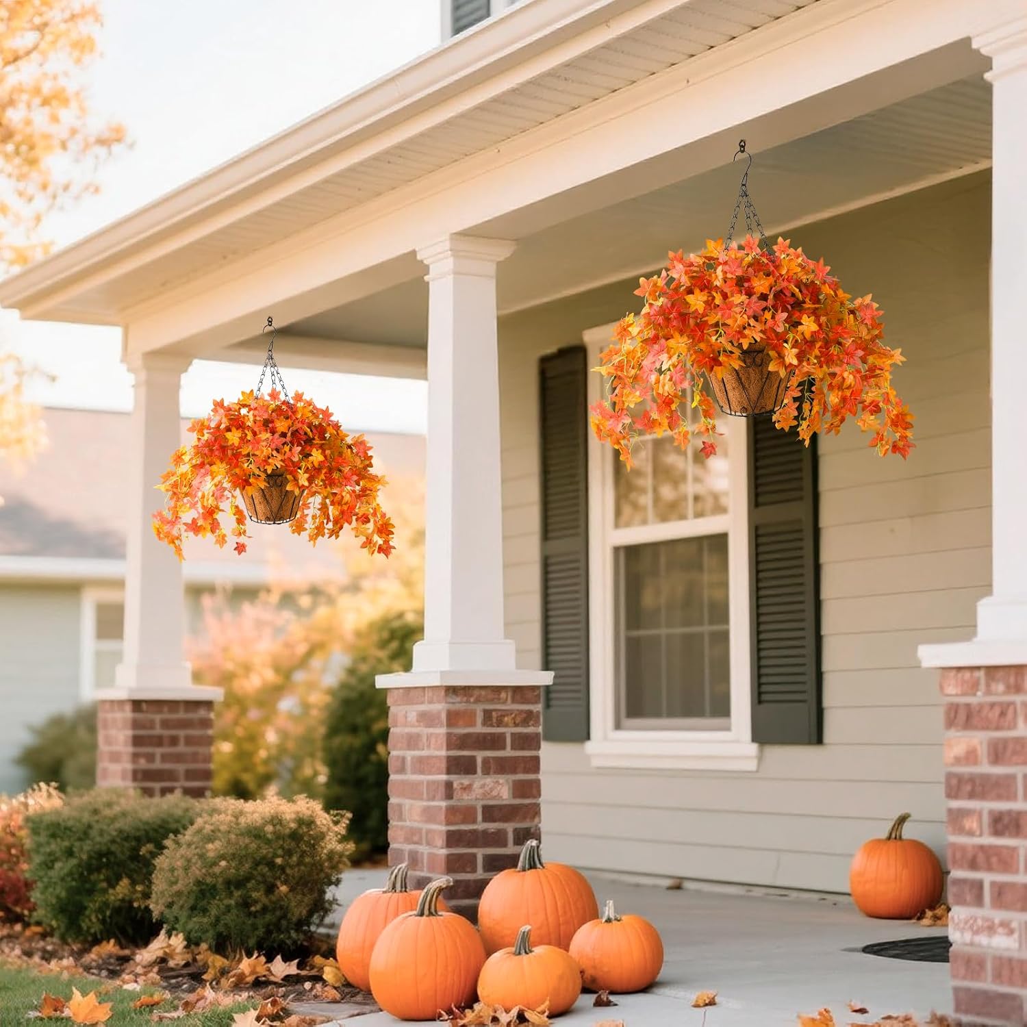 🔥🍂 Fall Special – 49% OFF!— Artificial Cascading Maple Leaf Bush for Fall Decor 🍁✨