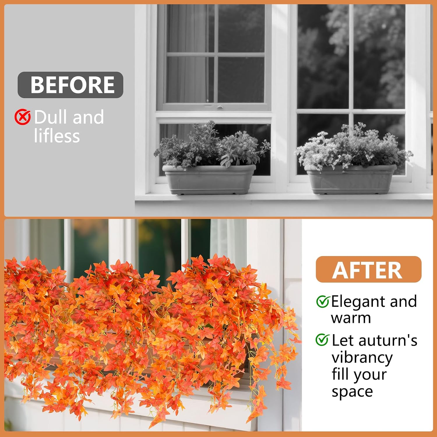 🔥🍂 Fall Special – 49% OFF!— Artificial Cascading Maple Leaf Bush for Fall Decor 🍁✨
