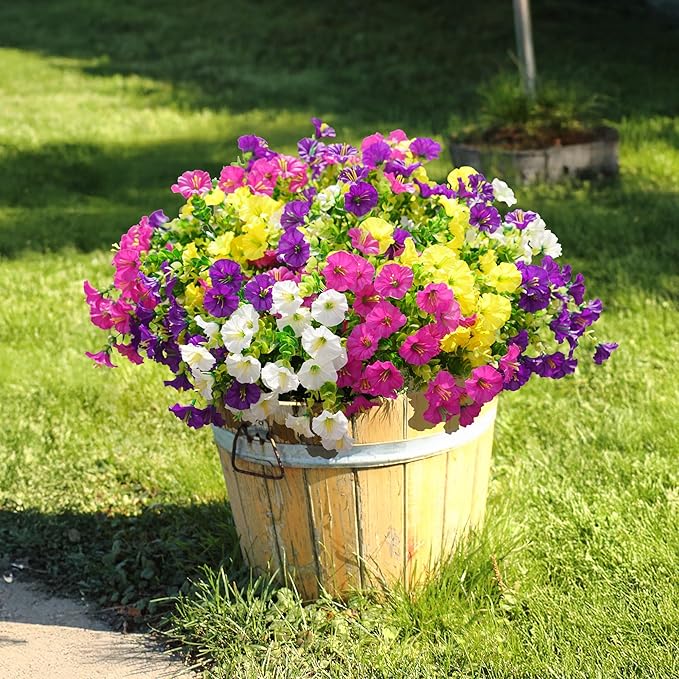 🌟 Limited Time Offer! 🌸 Spring Summer Home Decoration – 🌿 Fake Silk Colorful Morning Glory✨       