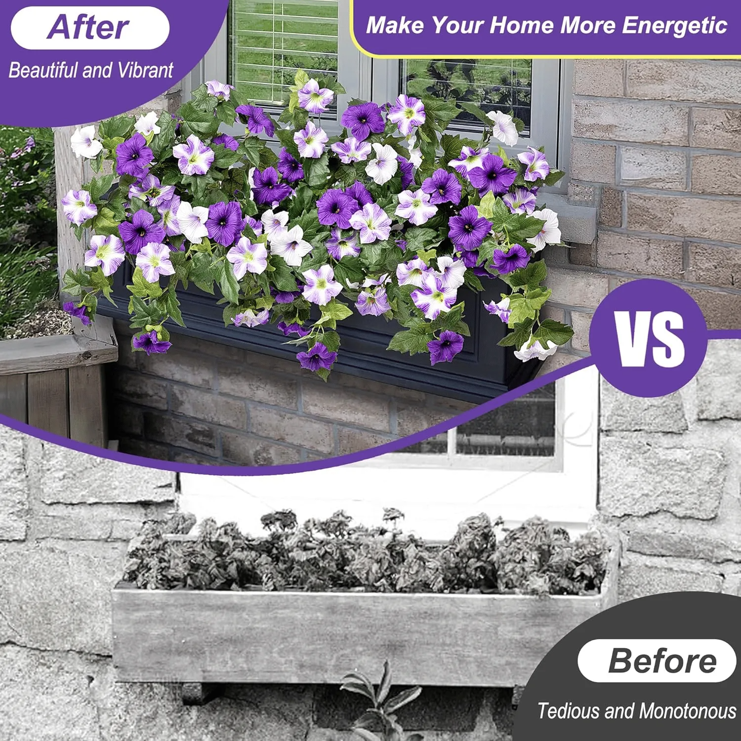 Last Day 49% OFF🔥 Fade-Proof, UV-Resistant Artificial Petunias – Vibrant, Colorfast Outdoor Flowers for Patio & Garden