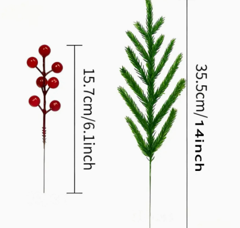 🔥 LAST DAY 50% OFF —🎄Snow-Covered Cedar Branches with Red Berries – Christmas Holiday Decor