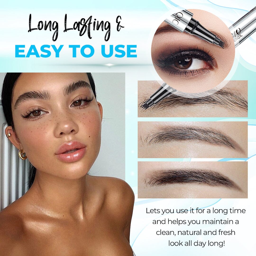 🔥2023 Hot Sale🔥3D Waterproof Microblading Eyebrow Pen 4 Fork Tip Tattoo Pencil