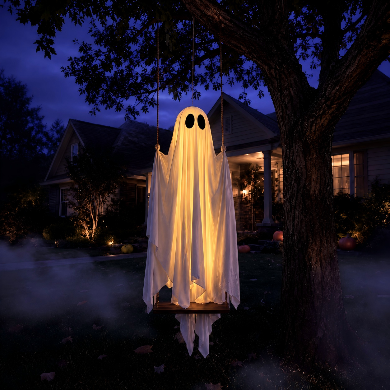 🔥Early Halloween Sale 60% OFF - | 👻 5FT MOODISMO™ LED Spooky Hanging Ghost Porch Decoration