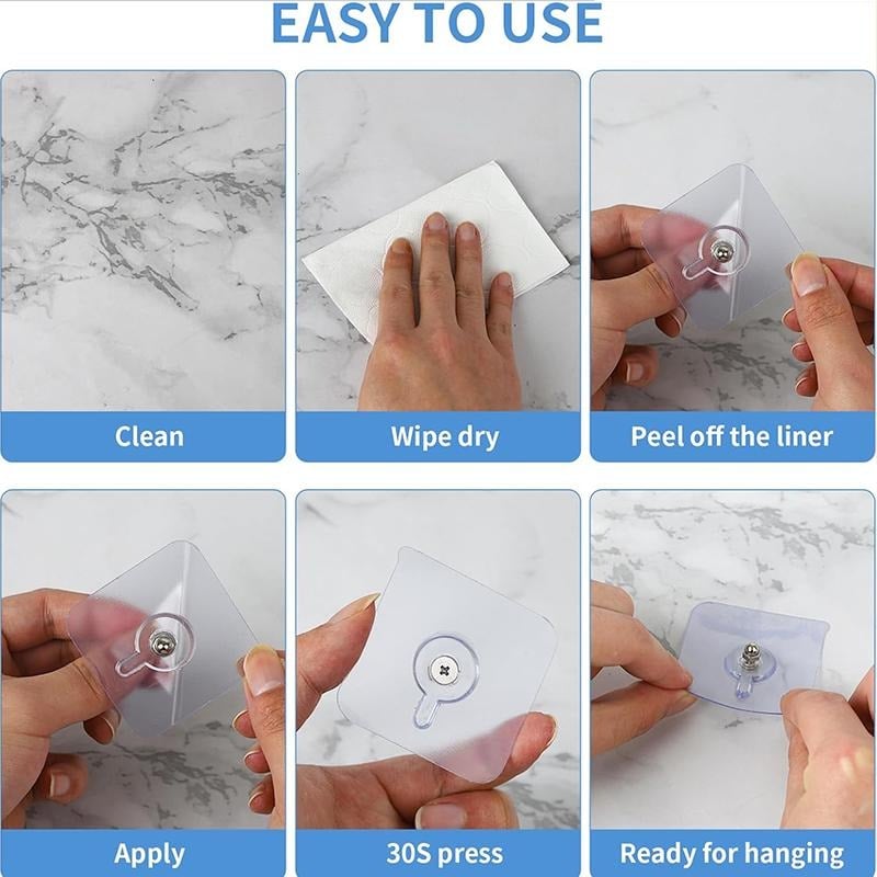 ⚡No-Drill Screw Stickers Strong Adhesive No-Nail No Drilling Required Adhesive Wall Hooks