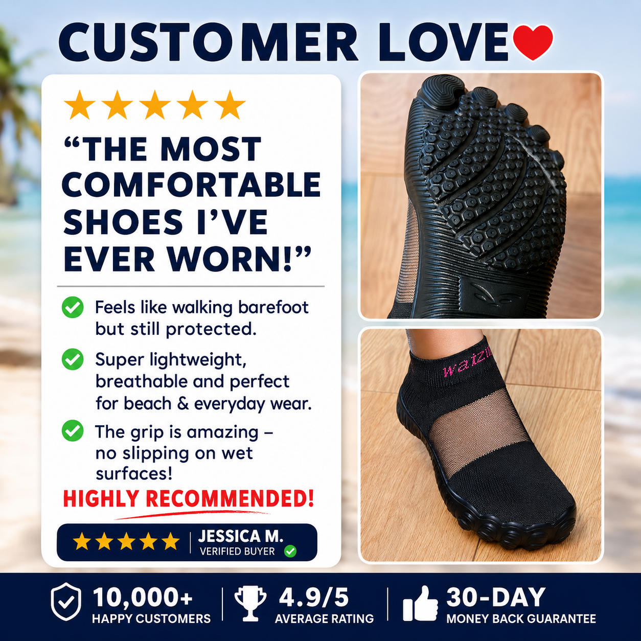 🌊 Ultra-Comfort Barefoot Water Shoes