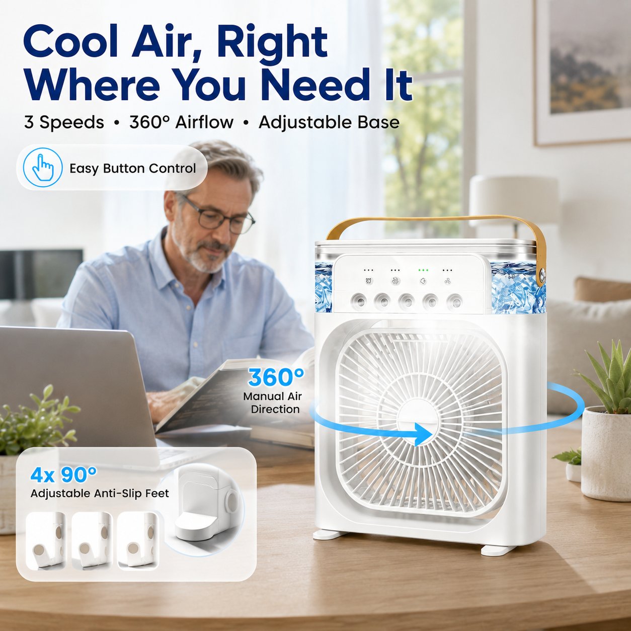 Three-speed fan control panel