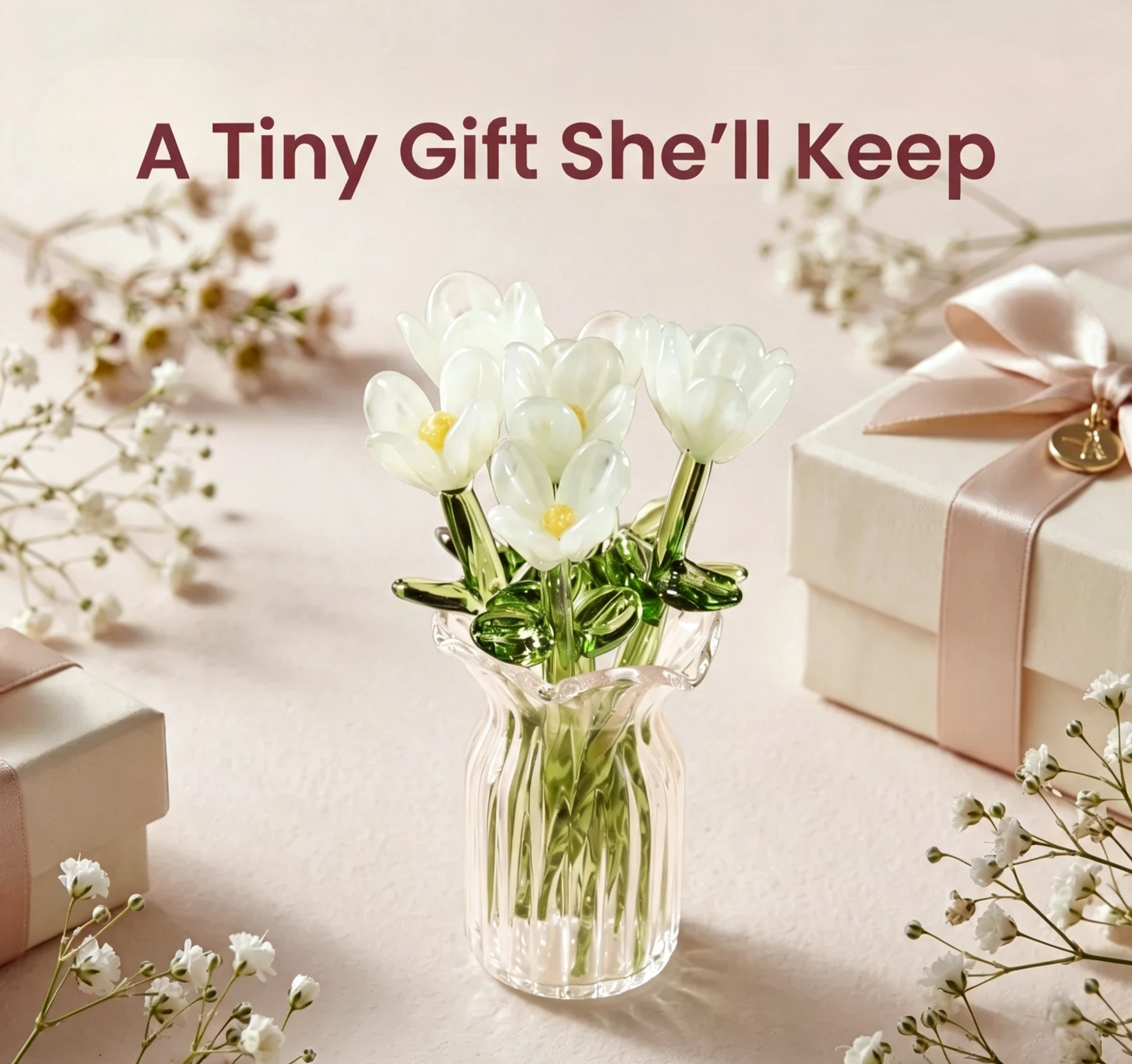 Florette Glass Bouquet
