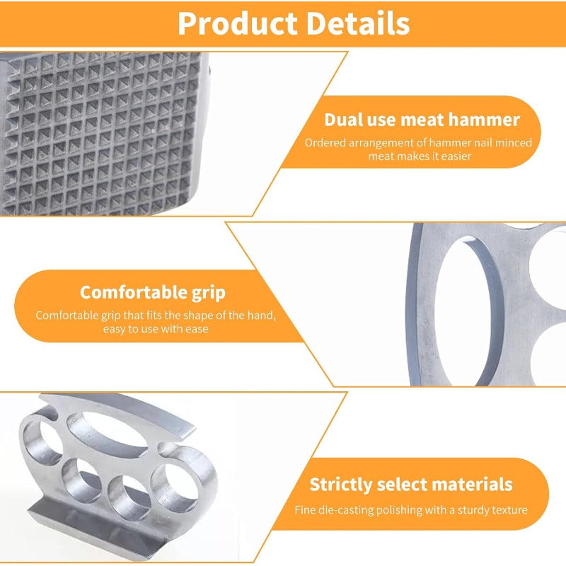 Ergonomic Palm Press Meat Tenderizer