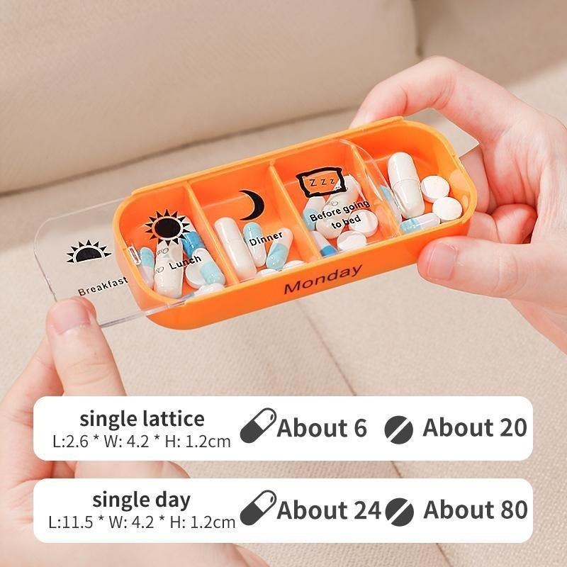 Large Capacity 7-Day Weekly Pill Organizer – Portable Daily Vitamin & Medication Storage Box