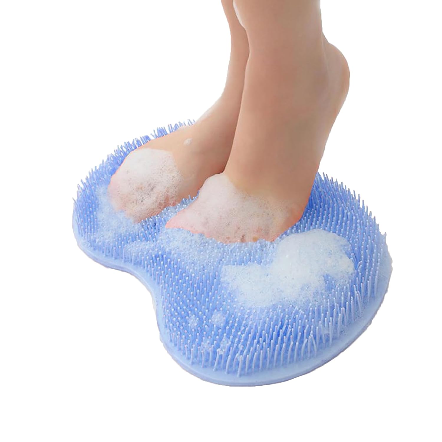 Hands-Free Silicone Shower Foot Scrubber Mat
