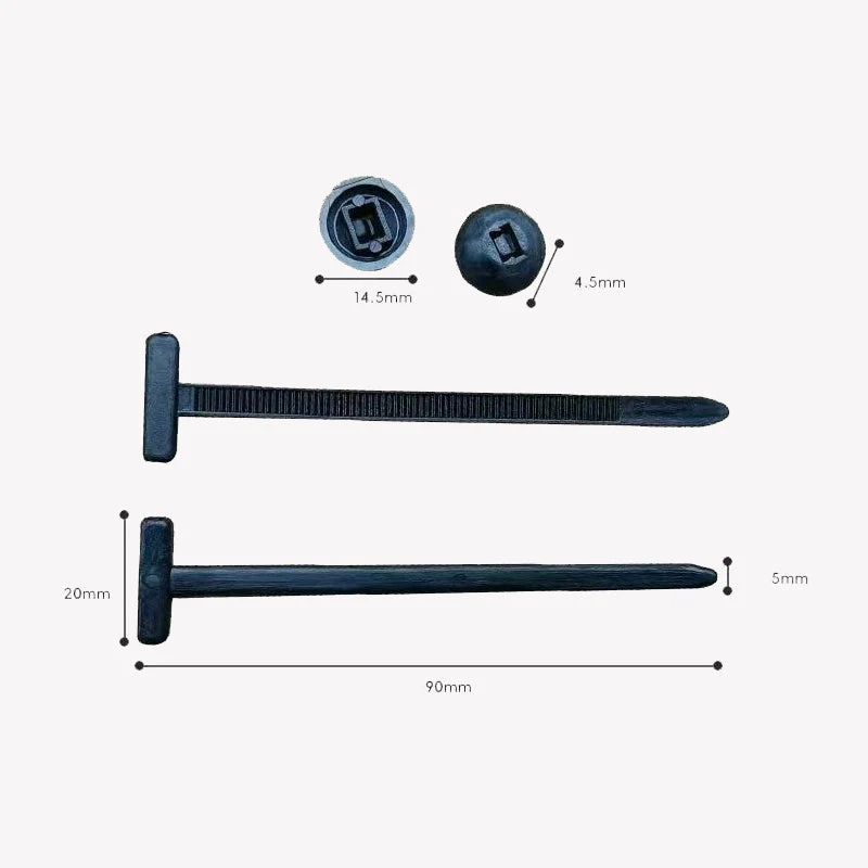 Eptchn Snap-Fit Nylon Fastening Clip Locking Zip Ties