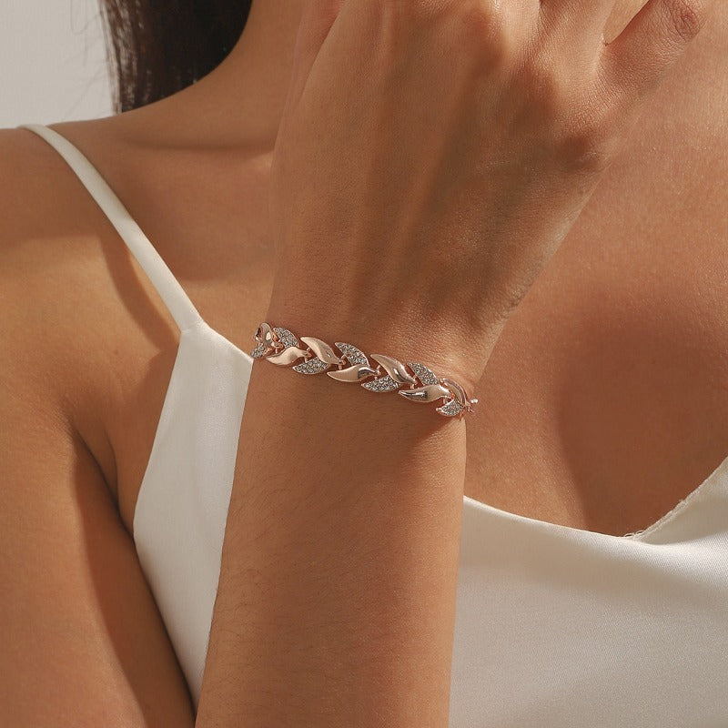 Elegant Crystal Chain Jewelry Set