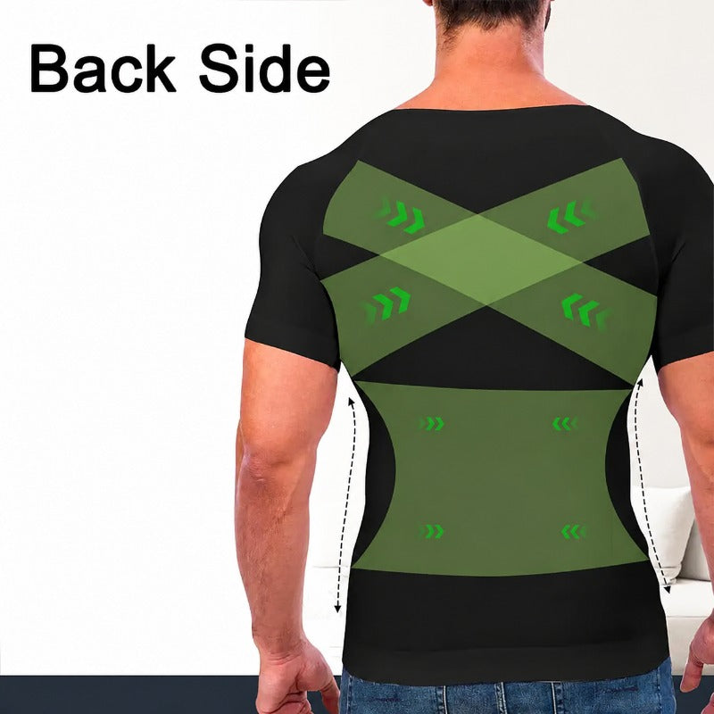 Men's Instant Slimming Compression Shirt – Tummy Control & Posture Support Shapewear